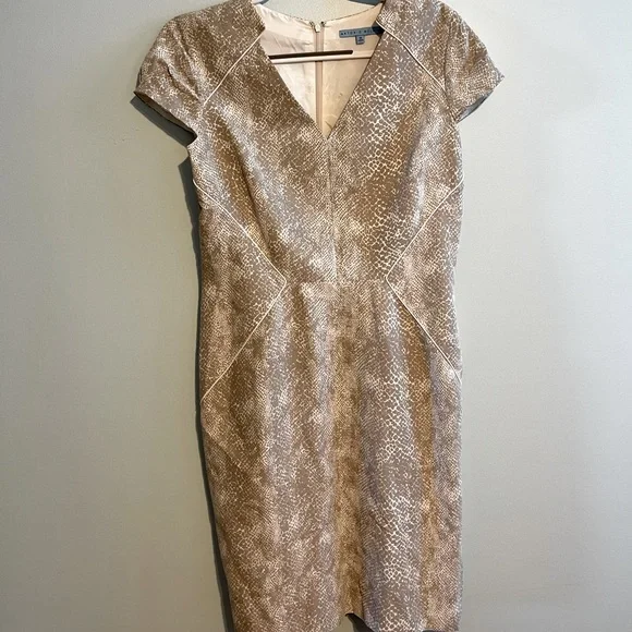 Antonio Melani Dresses | Antonio Melani Midi Beige Dress Size 12 | Color: Cream/Tan | Size: 12 | Danazubic's Closet